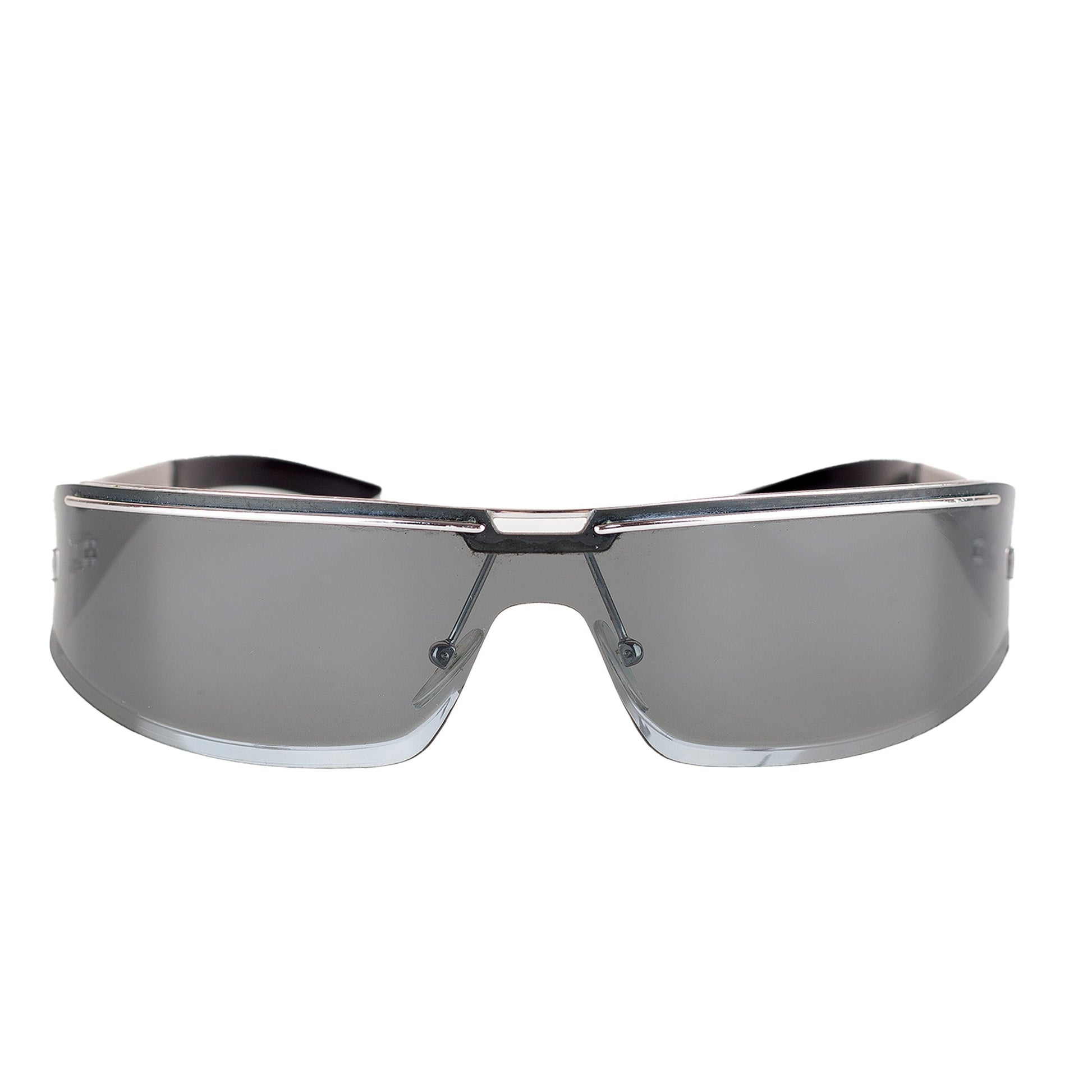 Gucci GG 1726/S YBTVU Shield Futuristic Metalic Sunglasses