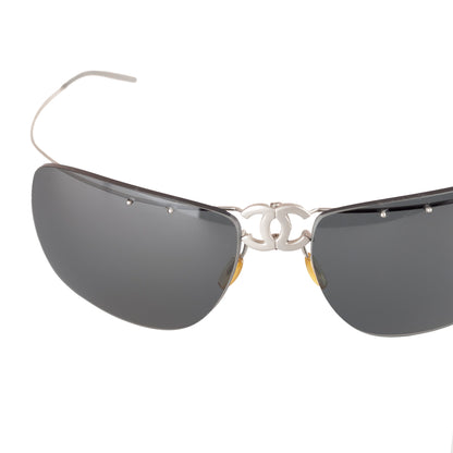 Chanel 4032 Rimless Foldable Black Sunglasses.