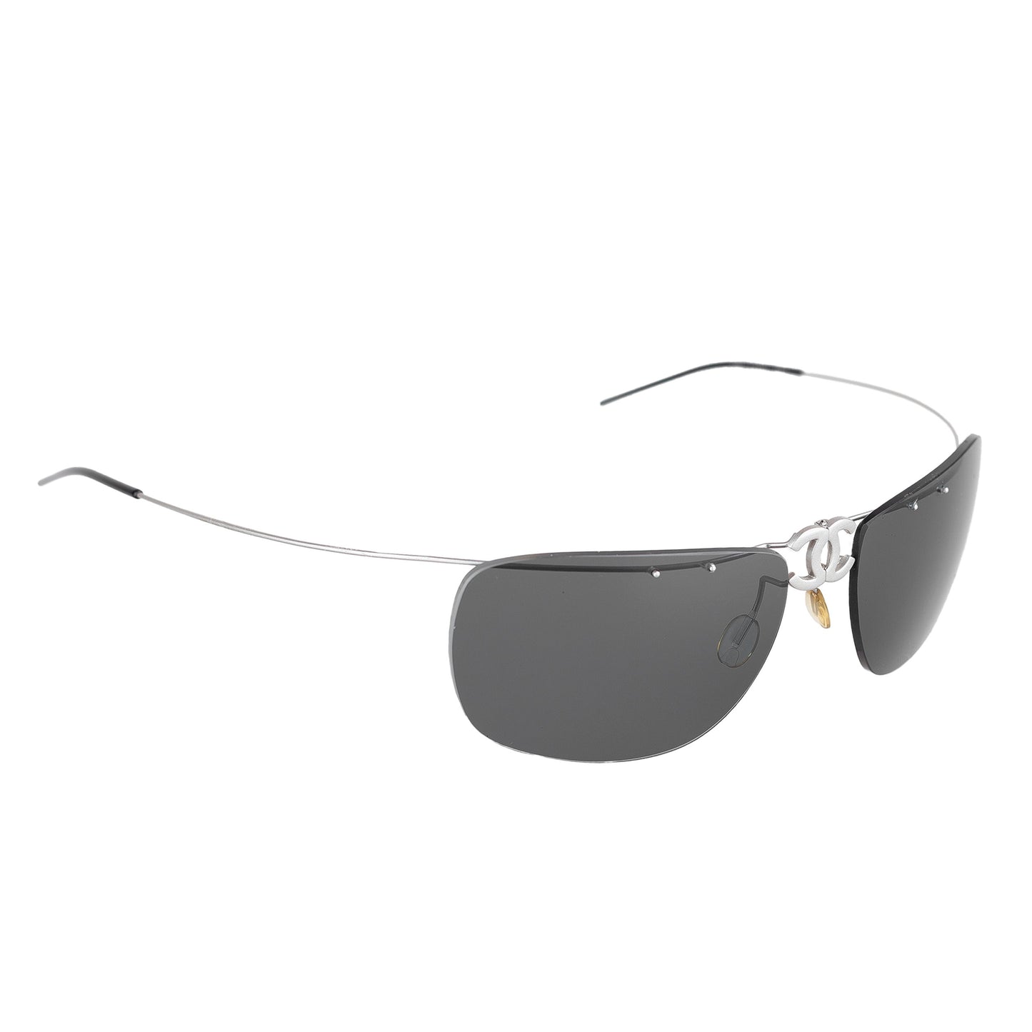 Chanel 4032 Rimless Foldable Black Sunglasses.