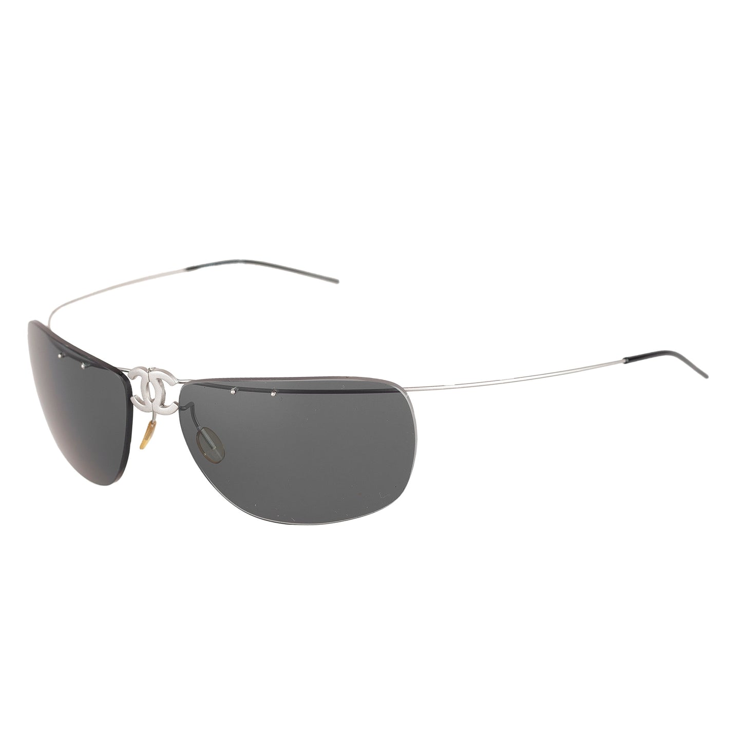 Chanel 4032 Rimless Foldable Black Sunglasses.