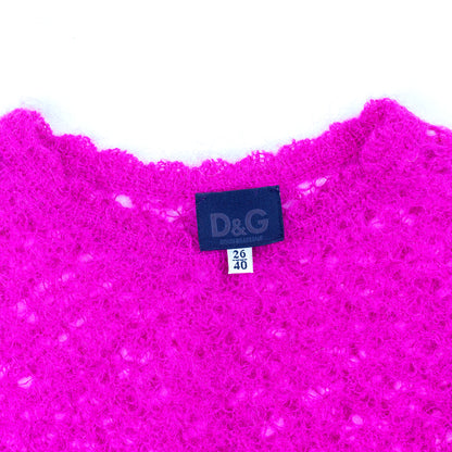 Dolce & Gabbana Hot Pink Vintage Crochet Set (S)