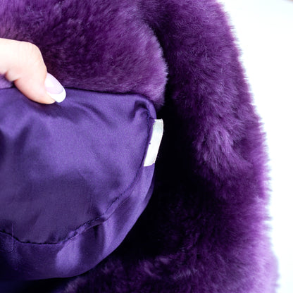 Diesel Aviator Vintage Ushanka Purple Fur Hat