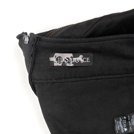 Lip Service Goth Black Vintage Micro Skirt (XS)