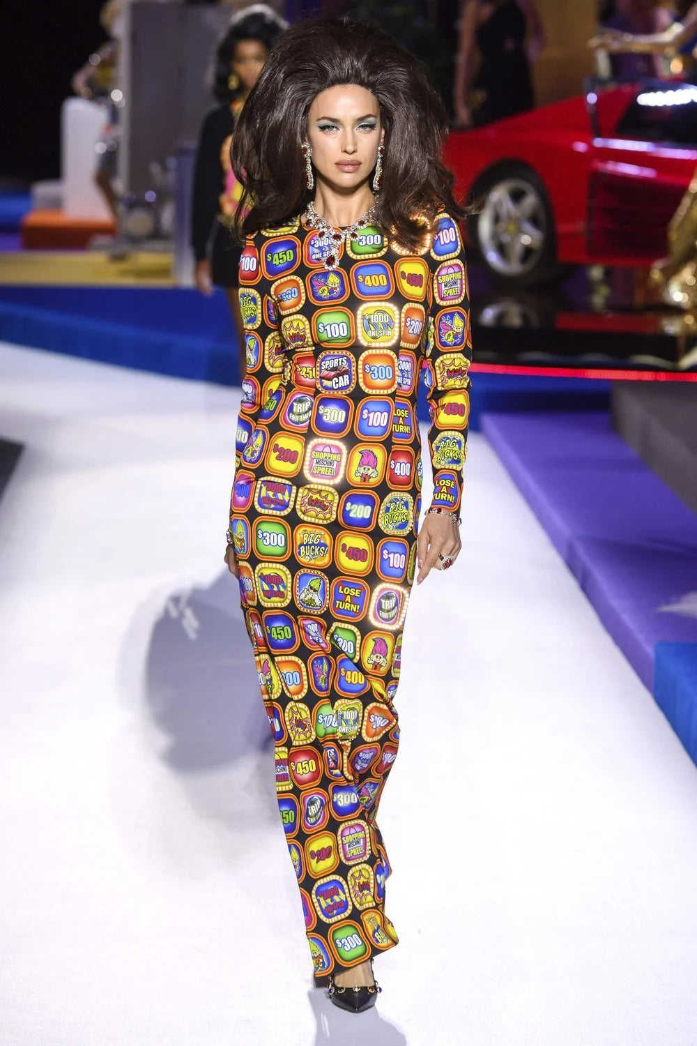 Moschino Couture AW 2019 "Good Luck Trolls" Printed Mini Dress