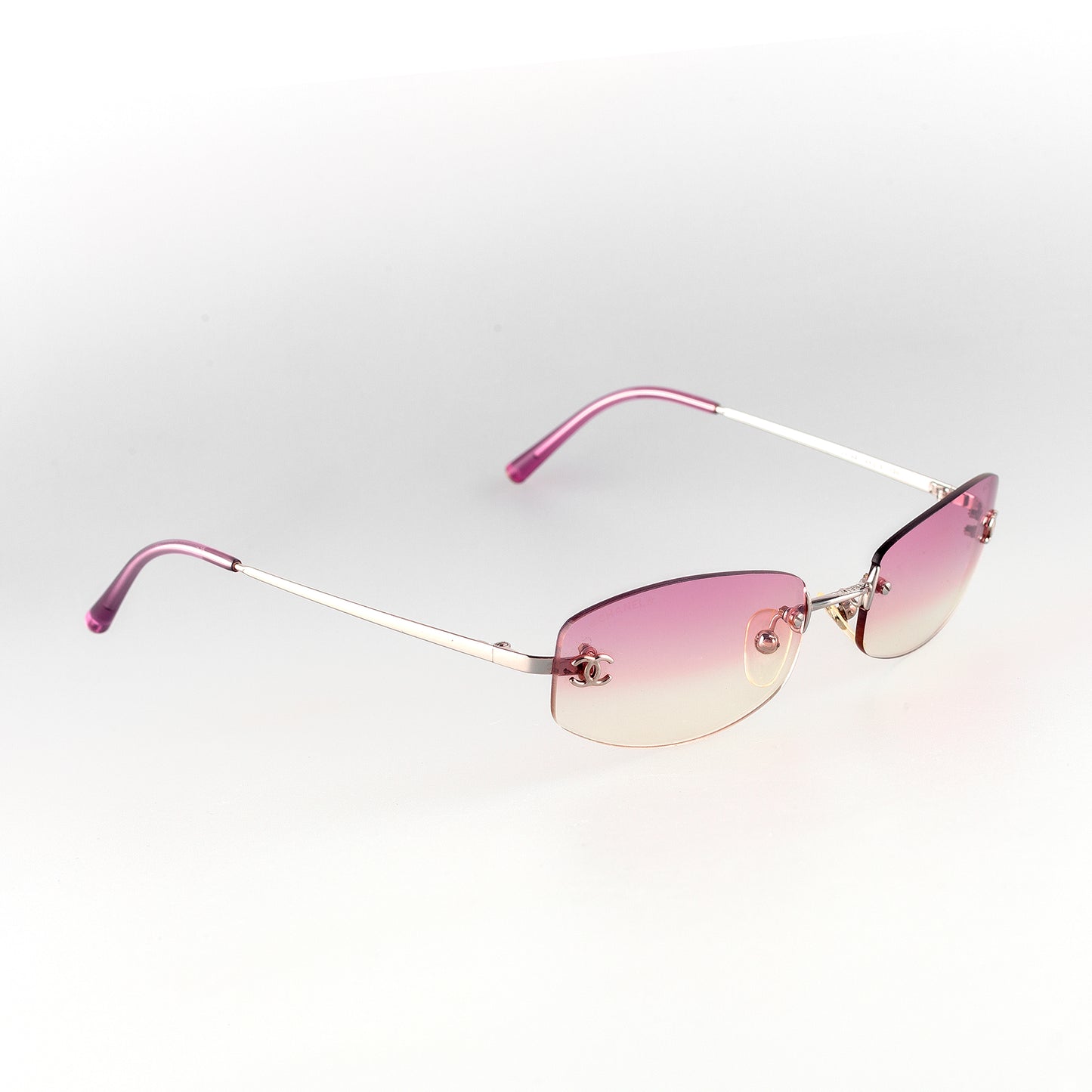 Chanel 4002 C 124/58 Pink Gradient Oval Sunglasses