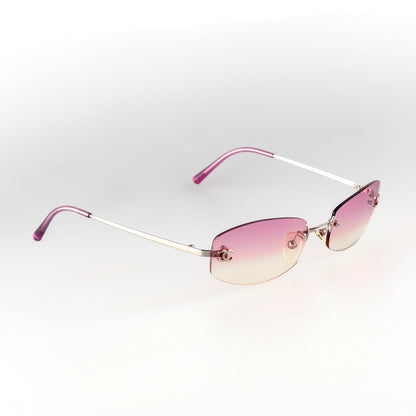 Chanel 4002 C 124/58 Pink Gradient Oval Sunglasses