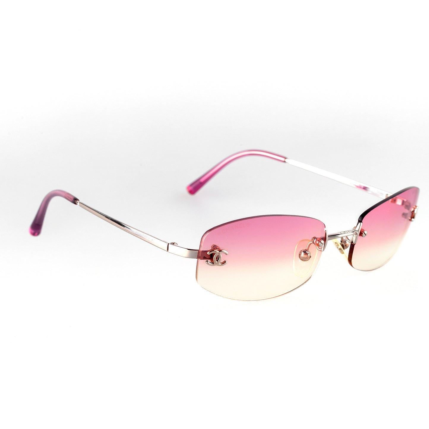 Chanel 4002 C 124/58 Pink Gradient Oval Sunglasses