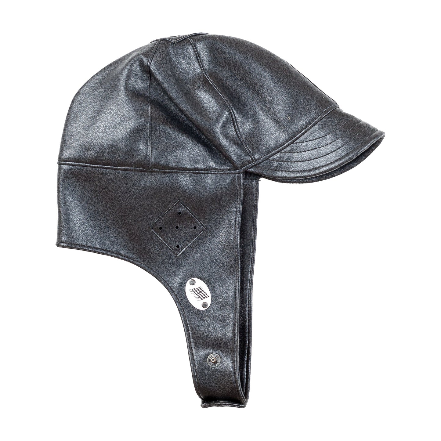 Jean Paul Gaultier Junior Gaultier Black Leather Aviator Bomber Hat