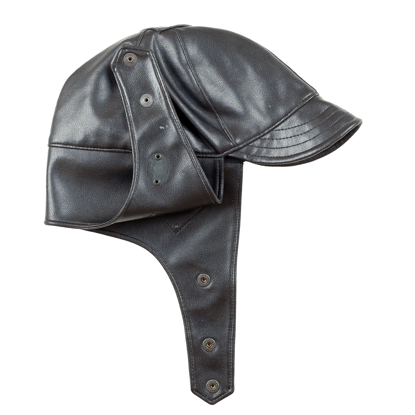 Jean Paul Gaultier Junior Gaultier Black Leather Aviator Bomber Hat