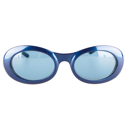 1996 Gucci GG 2400 Navy Blue Oval Sunglasses