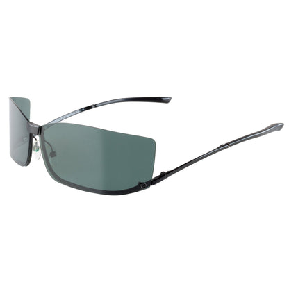 Gucci 115 GG 1713/S Dark Gray Rimless Futuristic Sunglasses