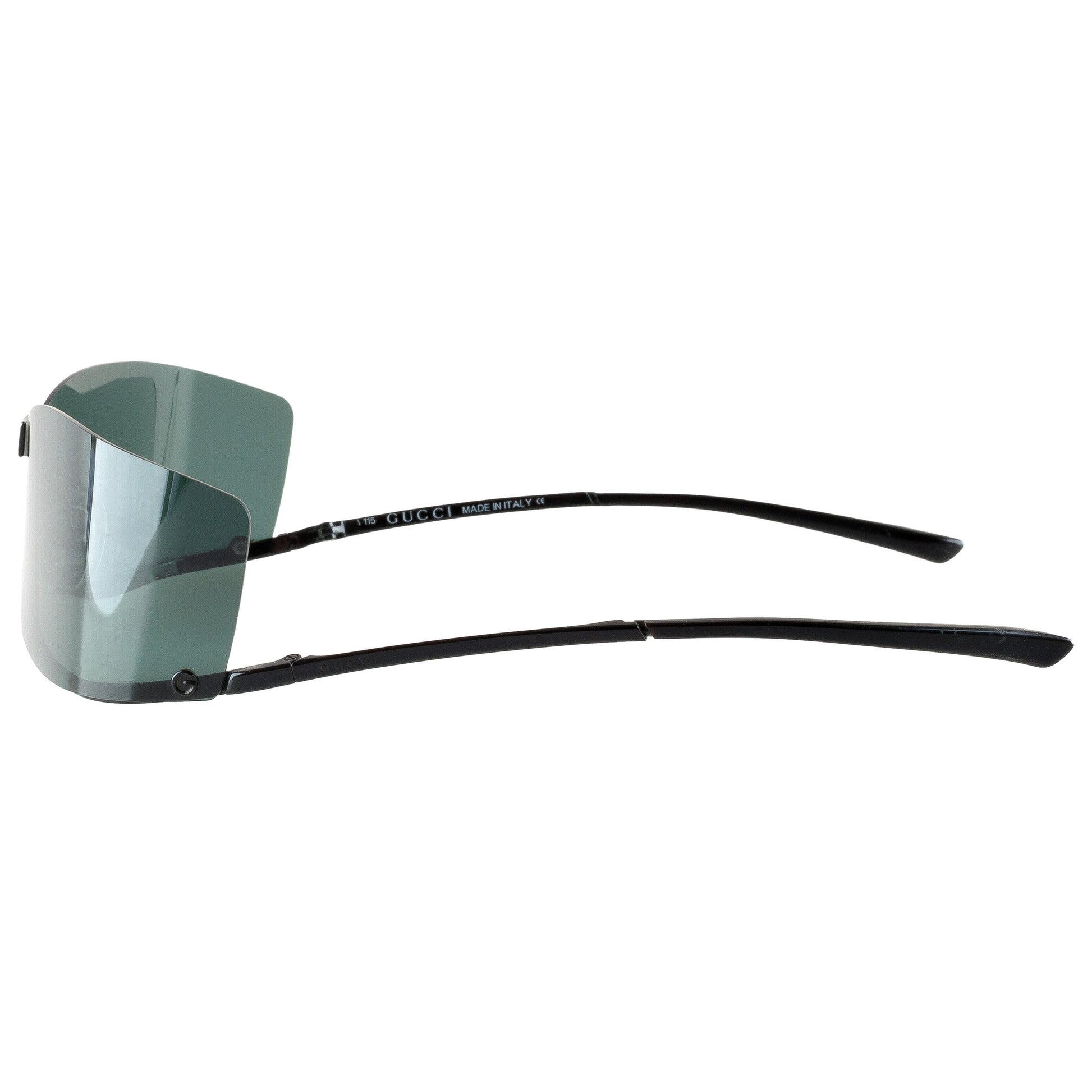 Gucci 115 GG 1713/S Dark Gray Rimless Futuristic Sunglasses