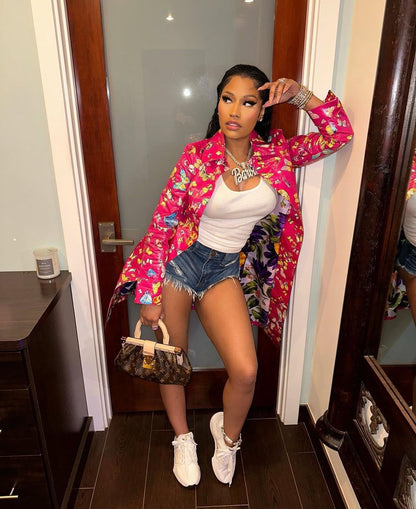 Dolce & Gabbana FW 2000 Butterflies Print Midi Pencil Skirt