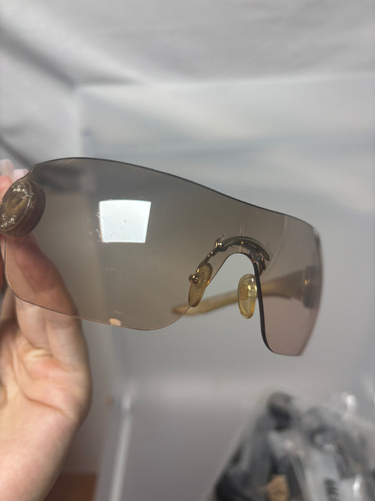 Dior SCHLAK 2 Golden Vintage Foldable Sunglasses