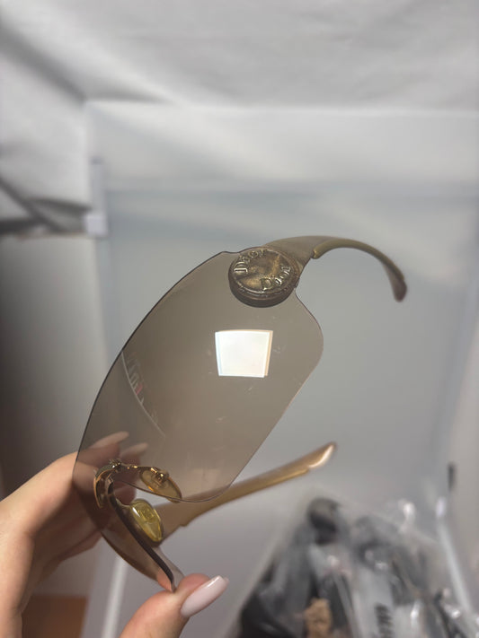 Dior SCHLAK 2 Golden Vintage Foldable Sunglasses