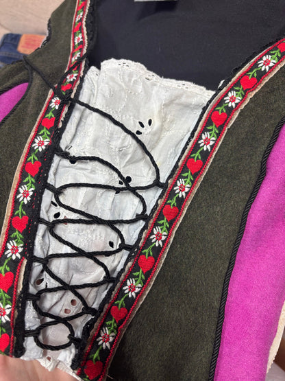 Dolce & Gabbana FW 2002 Bustier Dirndl Cottage Vintage Bodycon Top (S)  