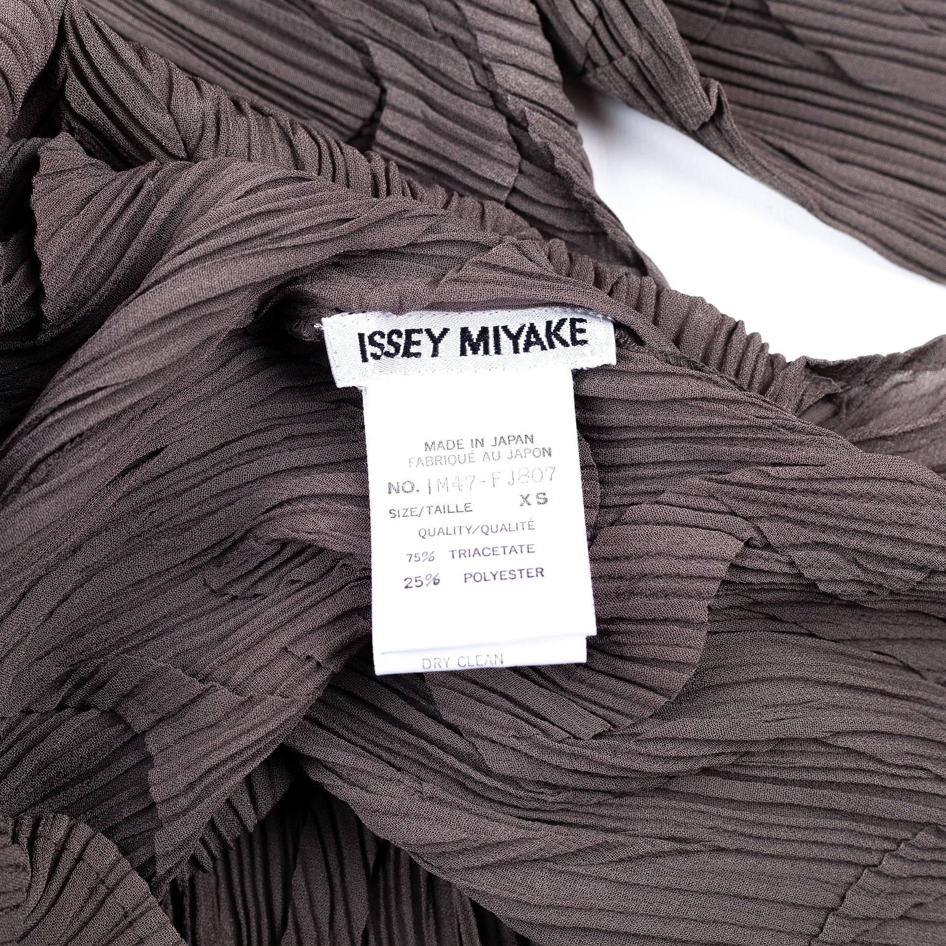 Issey Miyake Pleats Please Greenish Brown Long Sleeved Shirt