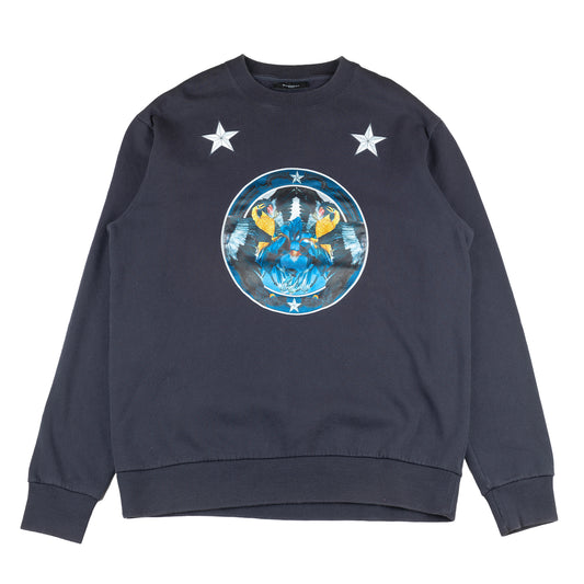 Givenchy Paris Vintage Birds Navy Crewneck Sweatshirt (M)