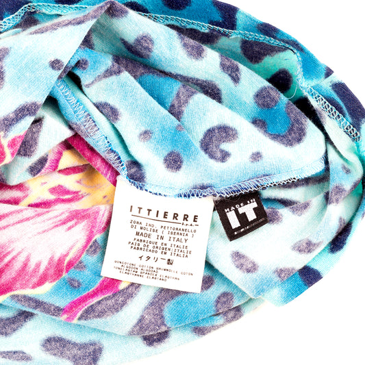 Versace Jeans Couture Blue Cheetah Vintage T-Shirt (L)