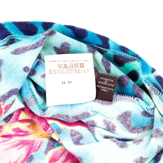 Versace Jeans Couture Blue Cheetah Vintage T-Shirt (L)