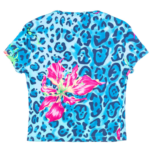 Versace Jeans Couture Blue Cheetah Vintage T-Shirt (L)