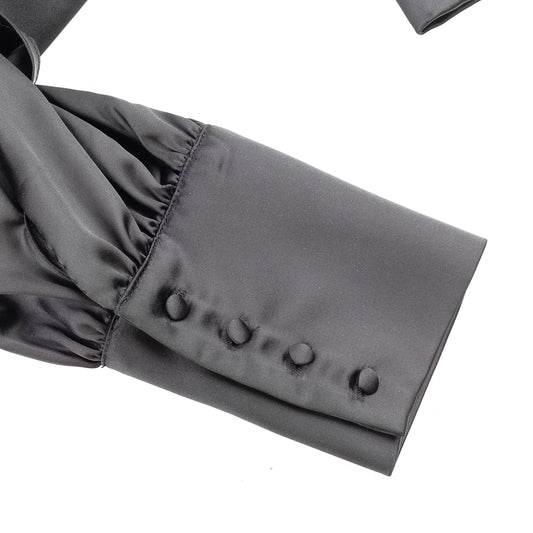 TOM FORD Vintage Black Ribbon Polyester Shirt (M)