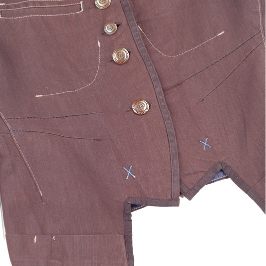 Marithé François Girbaud Vintage Brown Aged Jacket (M)