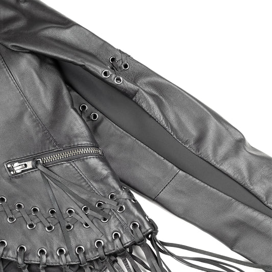 Roberto Cavalli Cowboy Black Cropped Jacket (S)