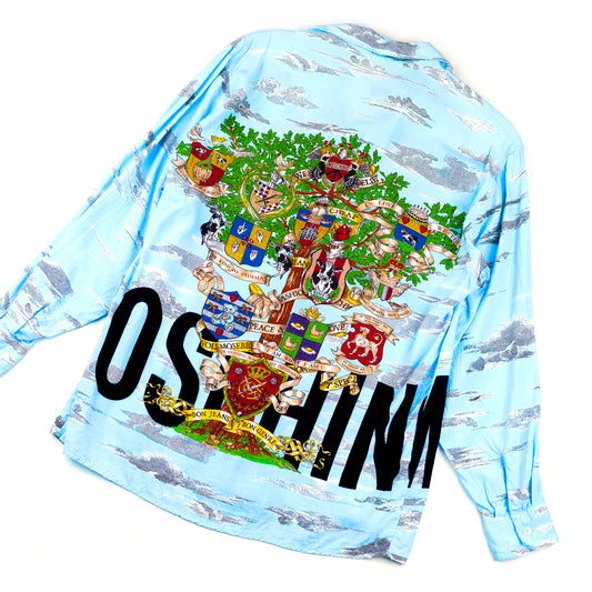 Moschino Jeans Vintage Royalty Blue Sky Long Sleeve Shirt (M)