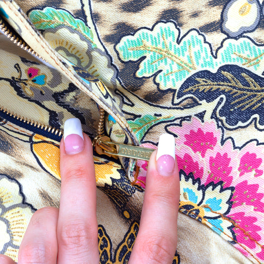 Roberto Cavalli Spring/Summer 2003 Floral Chinoiserie Jeans (S)