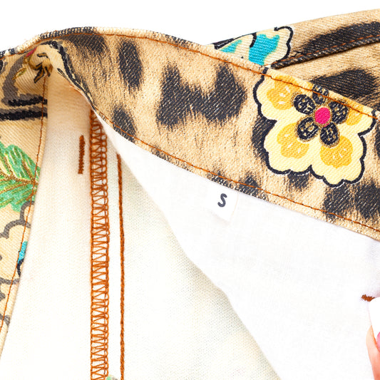 Roberto Cavalli Spring/Summer 2003 Floral Chinoiserie Jeans (S)