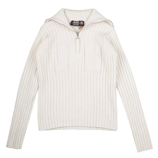 Jean Paul Gaultier JPG Light Cream Zipper Knit