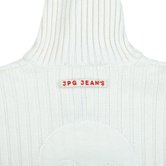 Jean Paul Gaultier JPG Light Cream Zipper Knit