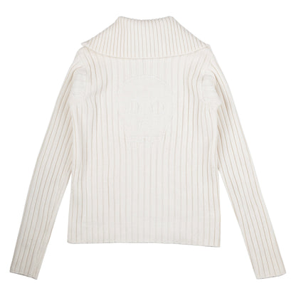 Jean Paul Gaultier JPG Light Cream Zipper Knit