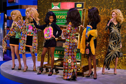 Moschino Couture AW 2019 "Good Luck Trolls" Fur Midi Skirt