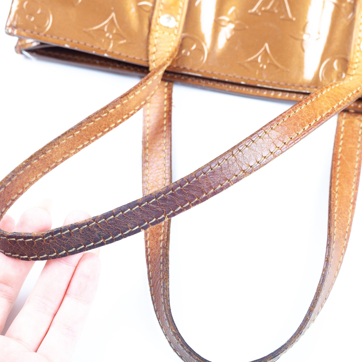 Louis Vuitton Monogram Vernis Reade (TH0011) Bronze Hand Bag