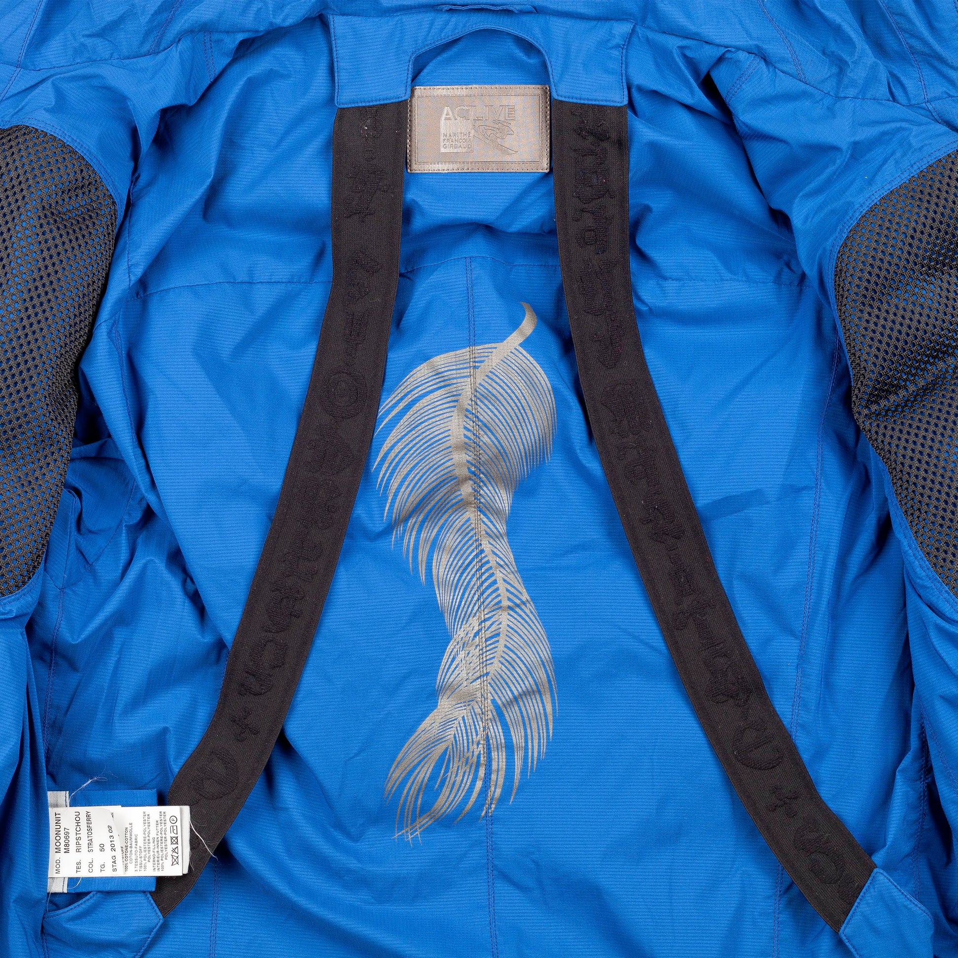 Marithé + François Girbaud Active Blue Back Pack Strap Puffer Jacket