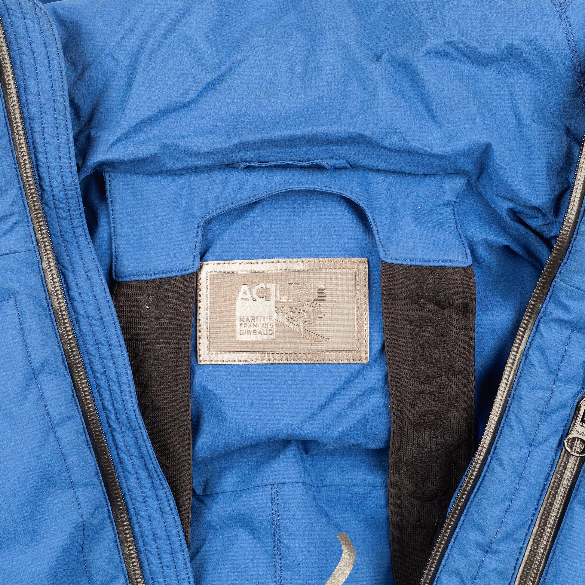 Marithé + François Girbaud Active Blue Back Pack Strap Puffer Jacket