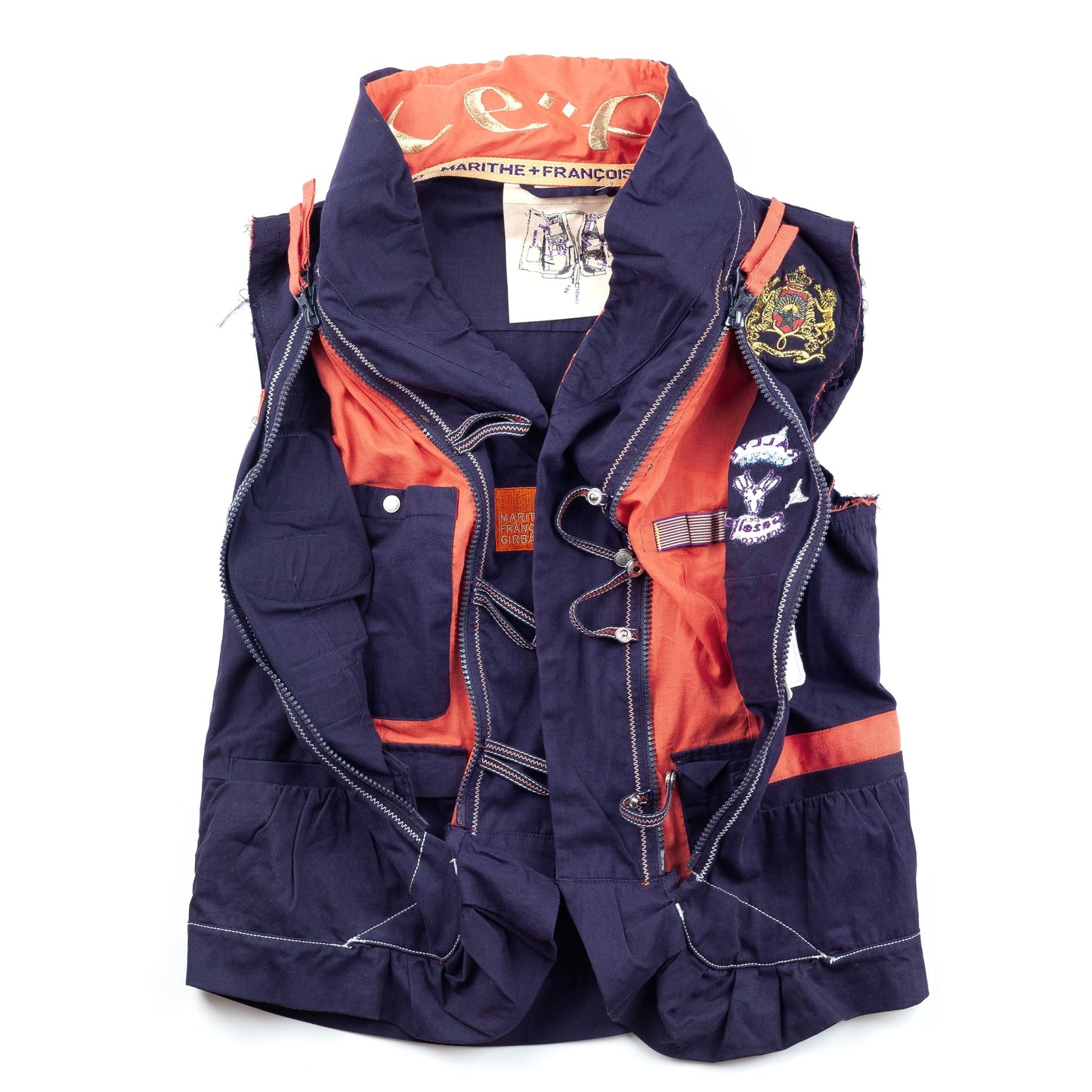 Marithé François Girbaud “Rallye Des Gazelles” Utility Multipocket Vest