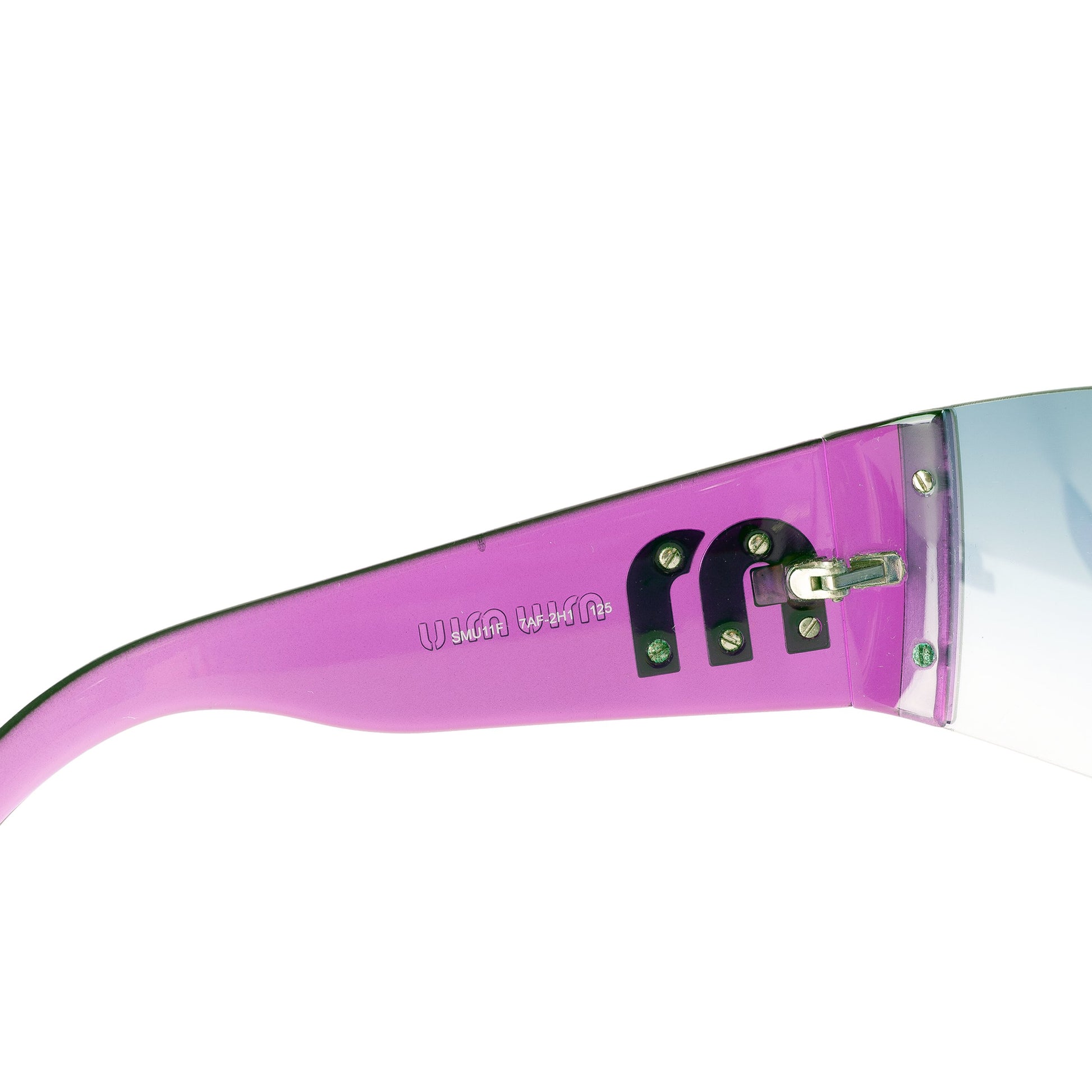 Miu Miu SMU11F Mask Logo Purple Sunglasses