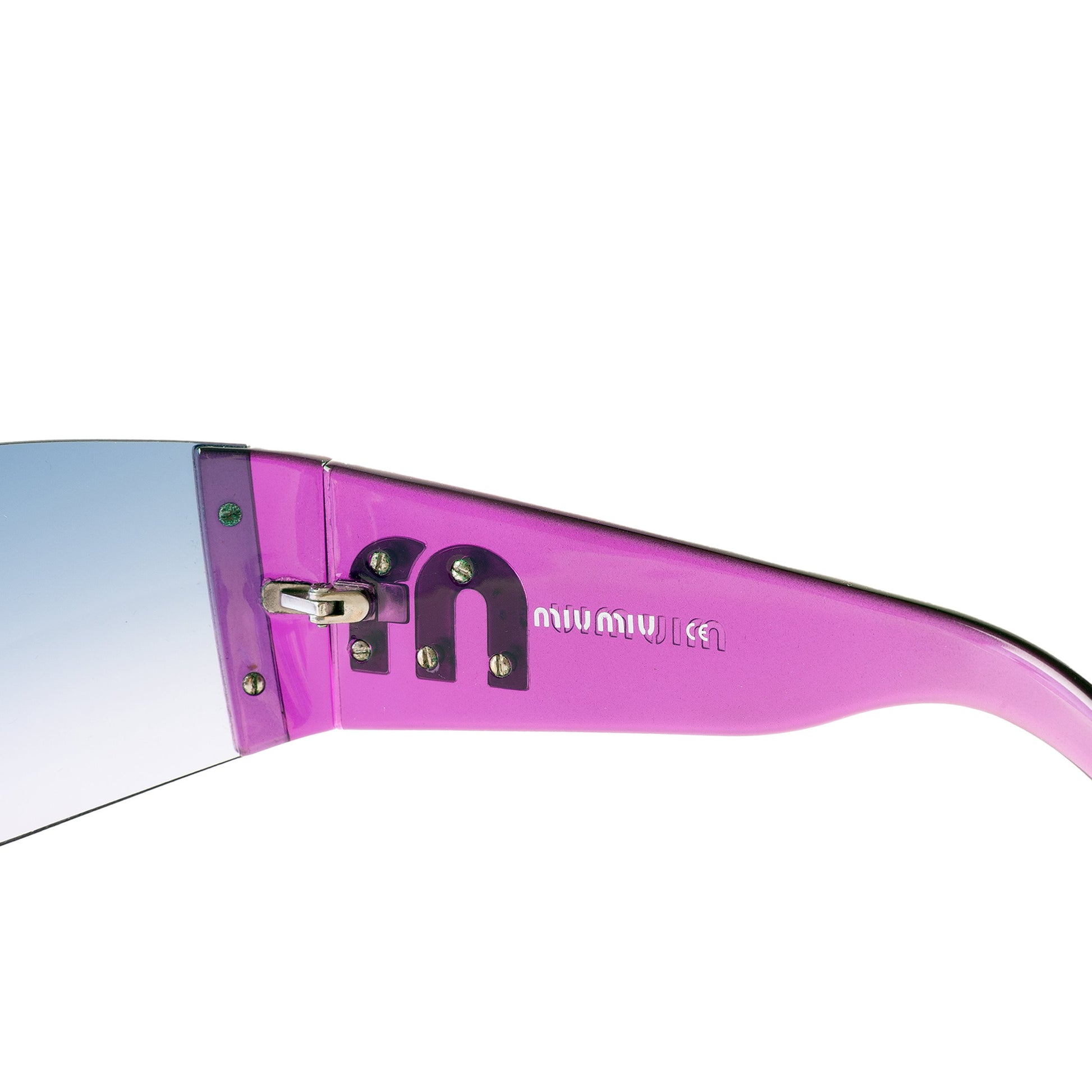 Miu Miu SMU11F Mask Logo Purple Sunglasses