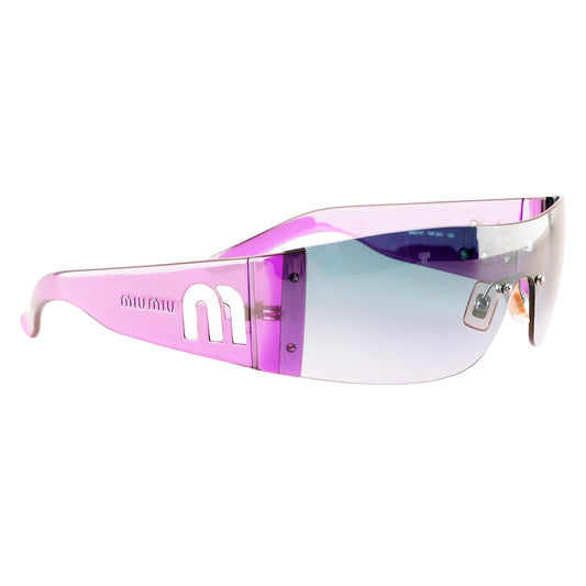 Miu Miu SMU11F Mask Logo Purple Sunglasses