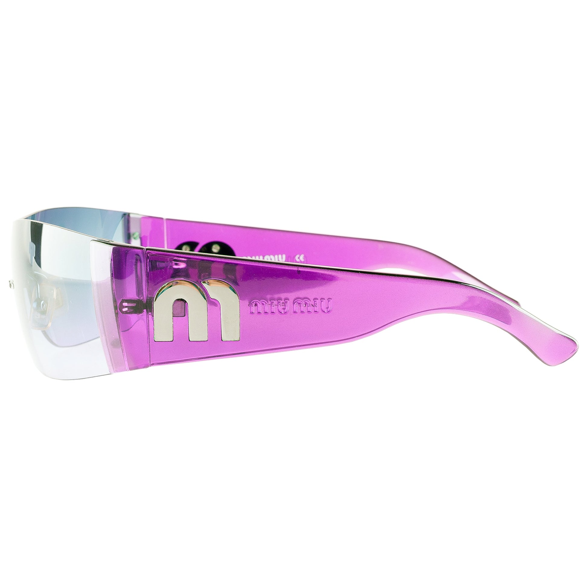 Miu Miu SMU11F Mask Logo Purple Sunglasses