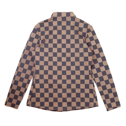 Fendi Monogram Checkered Button-Up Shirt