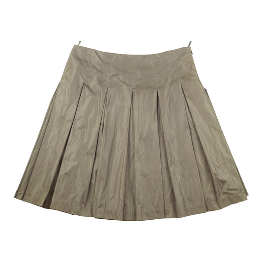 Prada Sport Green Nylon Pleats Skirt