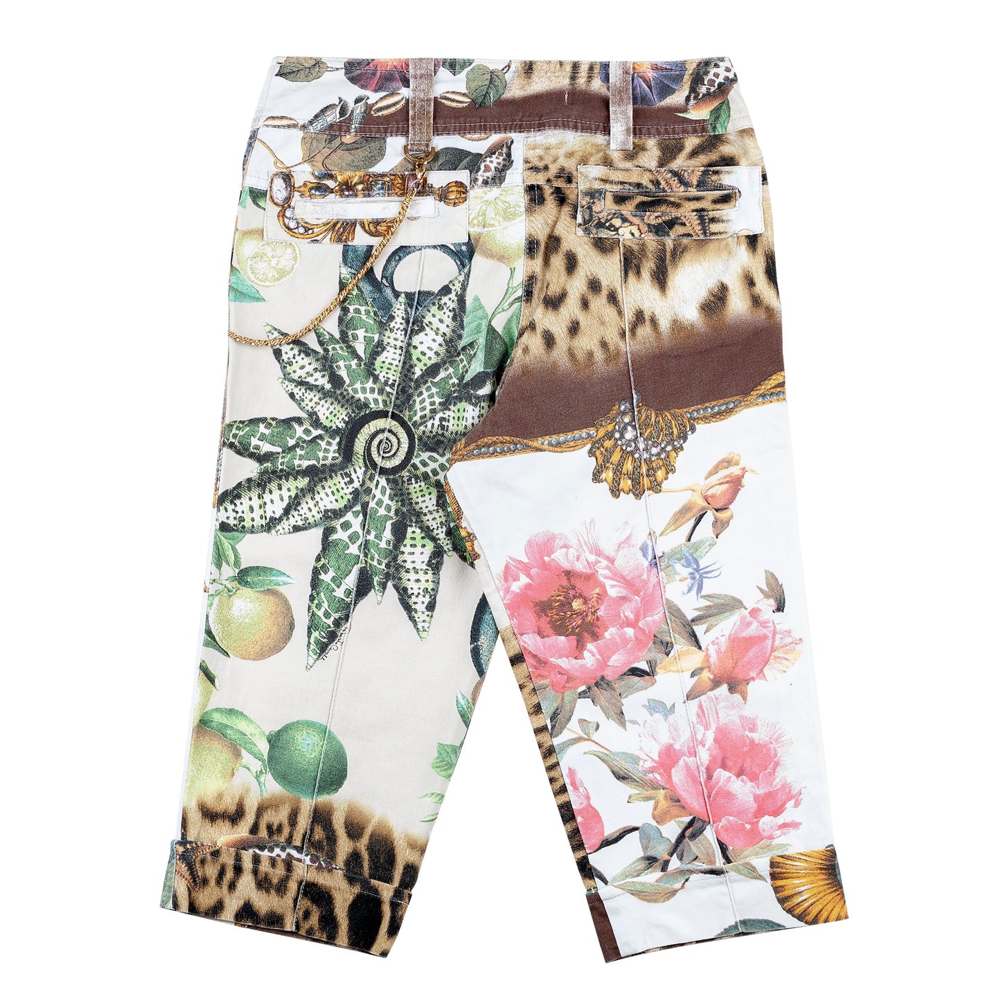 Roberto Cavalli White Printed Capris