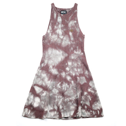 Diesel "M-Eugenie" Tie Dye Brown Halter Mini Dress