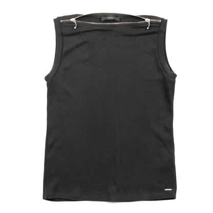 Diesel Black Zipper Tank Top