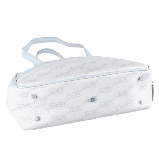 Balenciaga Paris Monogram Beige/Blue Shoulder Bag