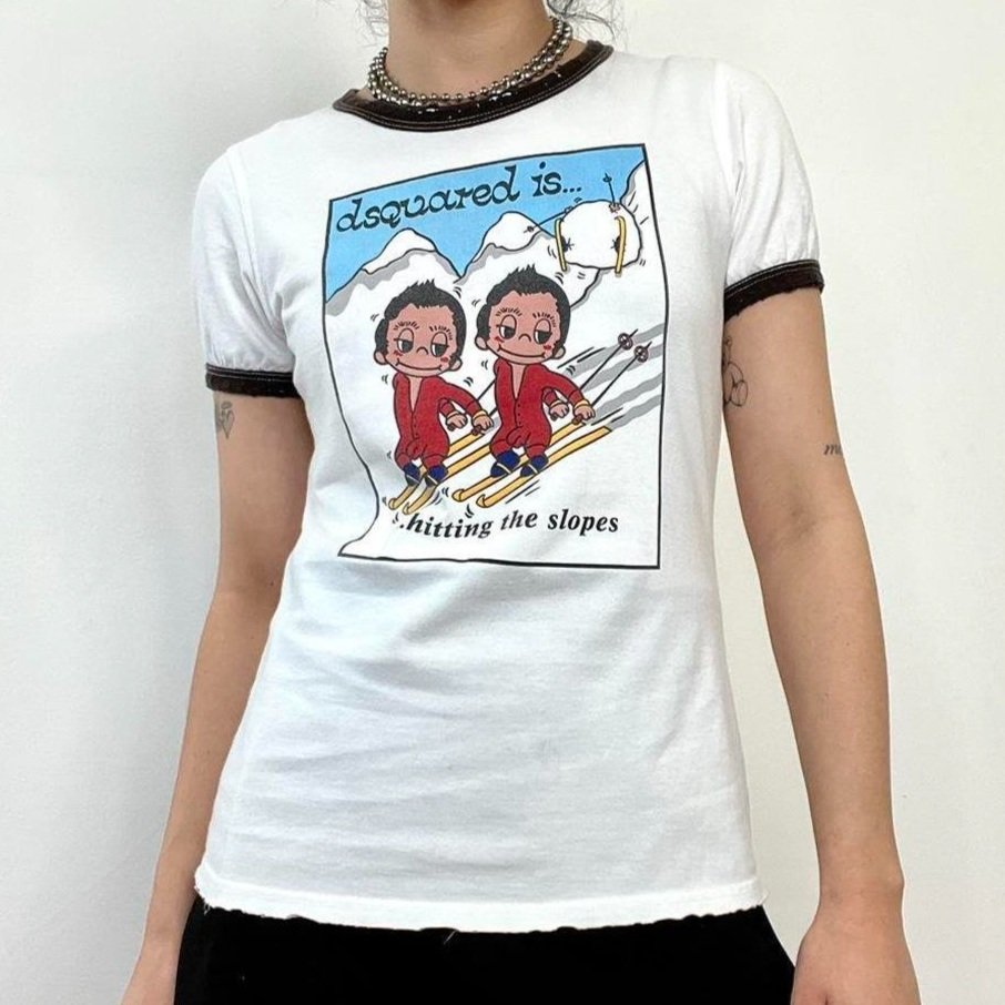 DSQUARED2 S/S 2005 “Hitting the Slopes” Ringer T-Shirt